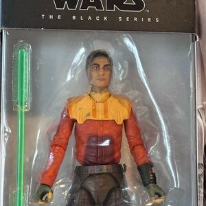 Star Wars Black Series Ezra Bridger Figure with Red and Yellow Outfit